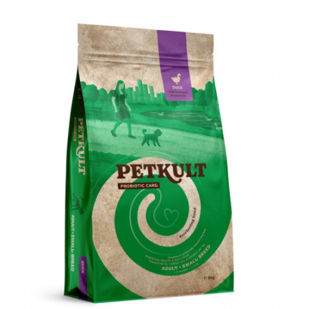 Caini - Hrană uscată câini talie mică Petkult Small Rață cu Probiotic 8 kg
