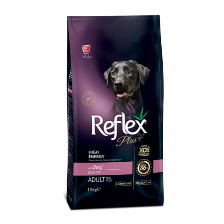 Hrana uscata caini - Reflex Adult Dog – Hrană Uscată pentru Câini Adulți cu Vită și Orez (15kg)