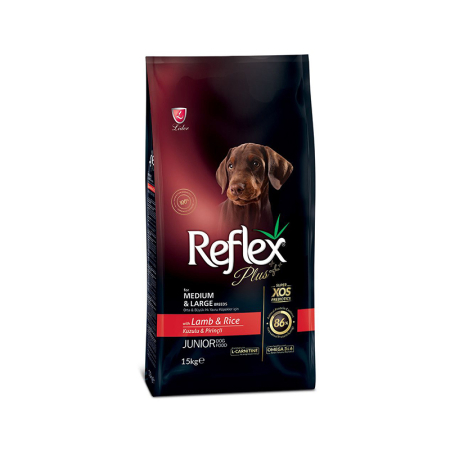 Hrana uscata caini - Reflex – Hrană Uscată pentru Câini Juniori Miel & Orez (15kg)