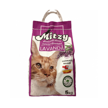 Nisip igienic, litiere pisici - Mitzy Nisip 5kg Lavanda