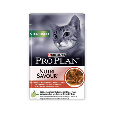 Hrana umeda pisici - Plic Pro Plan Sterilizat Pisica Cu Vita 85g 12249277/12457627 Purina