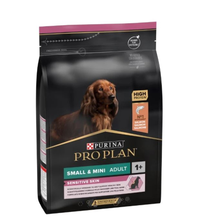 Hrana uscata caini - Pro Plan OptiDerma Small Mini Adult Sensitive Skin Cu Somon 3Kg