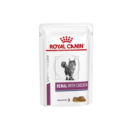 Diete veterinare pisici - Royal Canin Renal Pisici Cu Pui 85Gr