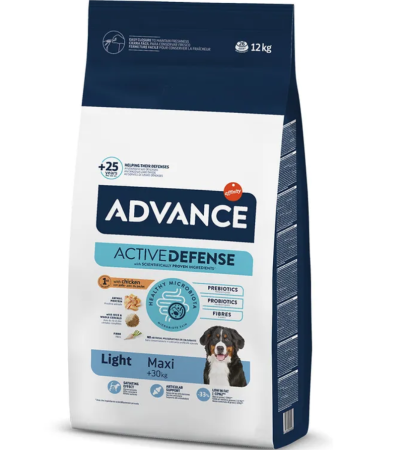 Hrana uscata caini - Sac Advance Maxi Light 14 kg Caini