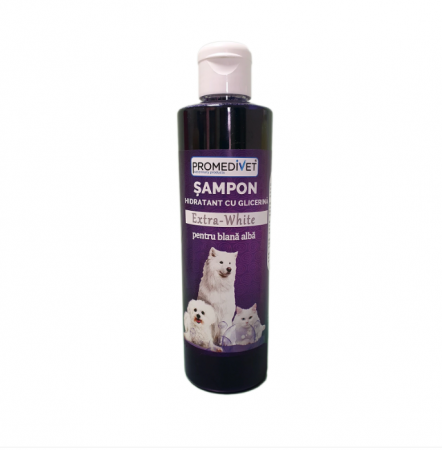 Sampoane, balsamuri, parfumuri pisici - Sampon pentru caini si pisici Extra-White pentru blana alba 280 ml