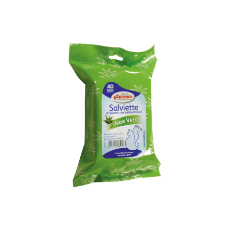 Igiena pisici - Șervețele antibacteriene Record cu Aloe Vera 40 buc pentru câini și pisici
