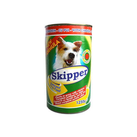 Hrana umeda caini - Skipper Conserva Caine Cu Vita 1250gr