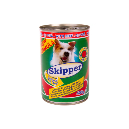 Hrana umeda caini - Skipper Conserva Caine Cu Vita 415gr