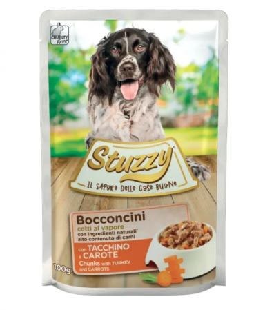 Hrana umeda caini - Stuzzy Dog Curcan&Morcovi 100G