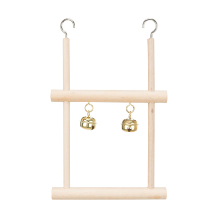 Accesorii pasari - Trixie Leagan Dublu Lemn 2 Clopotei 5822