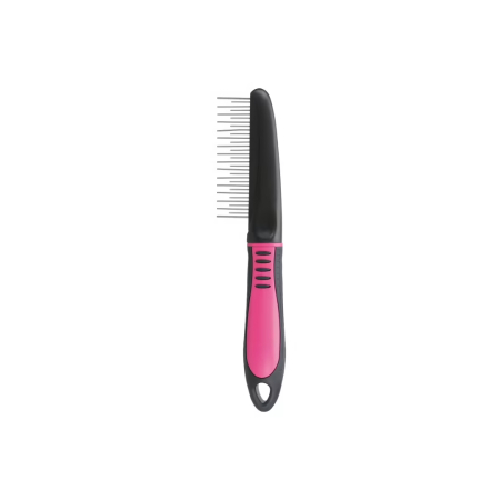 Articole periaj pisici - Trixie Pieptan Alternant 22cm Roz/negru 23121