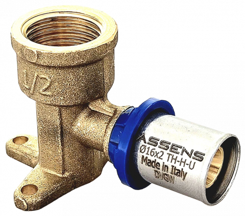 FITINGURI MULTISTRAT PRESARE - COT ALAMA CU TALPA ASSENS ITALIA 20X2*1/2 FI, PRESARE TH/H/U ( 10 / 50 BUC )