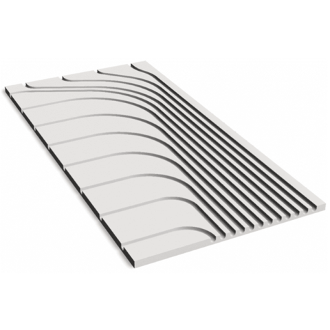 Încălzire în pardoseală fără șapă - PLACA CU NUTURI ASSENS EPS400, ALU=0.1MM, 0.72MP, 1200X600X20MM, PLACA DISTRIBUITOR DREAPTA, PTR TEAVA 16-17MM