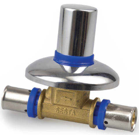 FITINGURI MULTISTRAT PRESARE - ROBINET ALAMA INGROPAT SESTA ITALIA 16X16, CROMAT, PRESARE TH/H/U