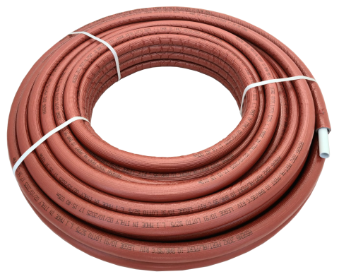 Țeavă multistrat - TEAVA PERT/AL/PERT ASSENS ITALIA 16X2 AL=0.20 IZOLATIE 6MM ROSIE (100M/COLAC, 1200M/PALET)