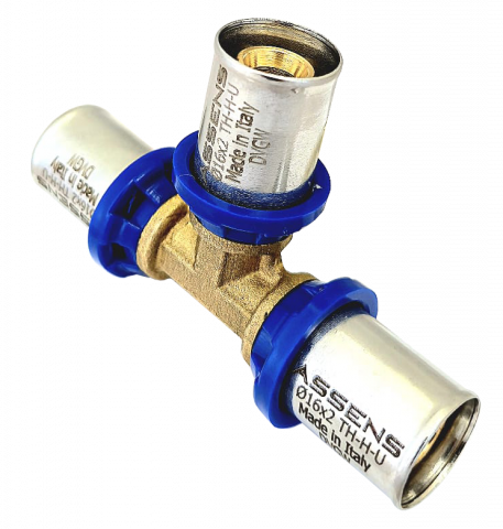 Fitinguri multistrat presare - TEU ALAMA ASSENS ITALIA, 26X26X26, PRESARE TH/H/U ( 5 / 25 BUC )