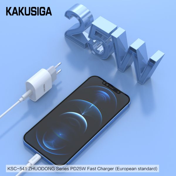 Încărcător Rețea KAKUSIGA KSC-541 – PD 25W, USB Type-C, Fast Charge, EU Plug, Alb [3]