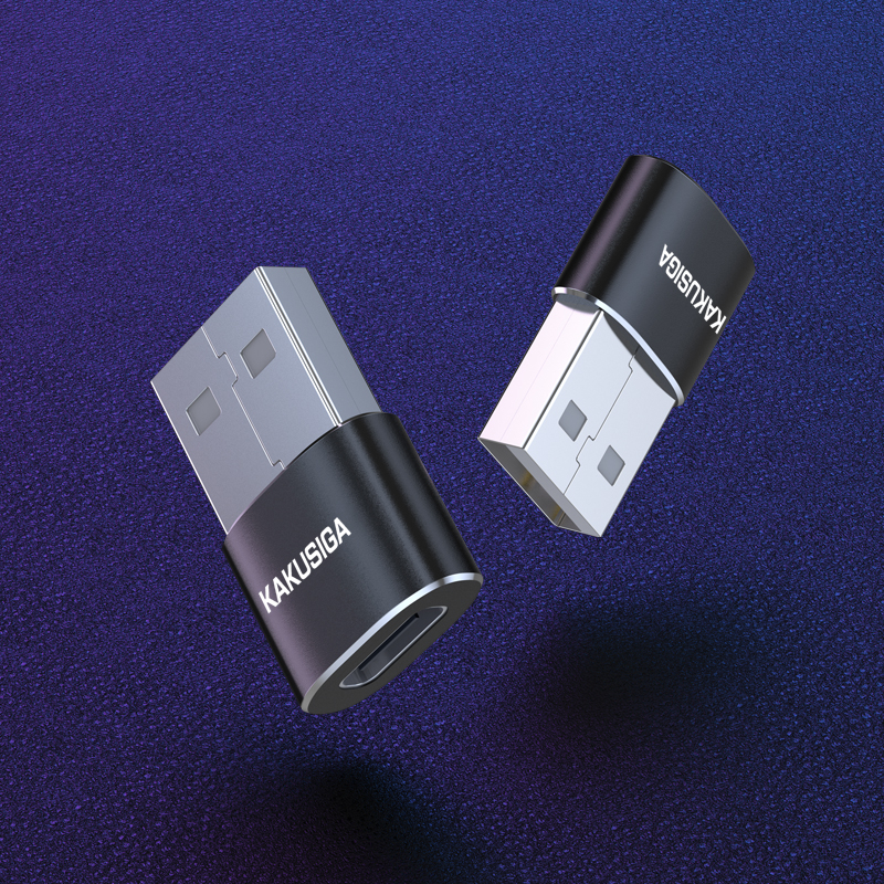 Adaptor USB-A, Transfer Type-C, Convertor, Kakusiga, KSC-530, Black [5]
