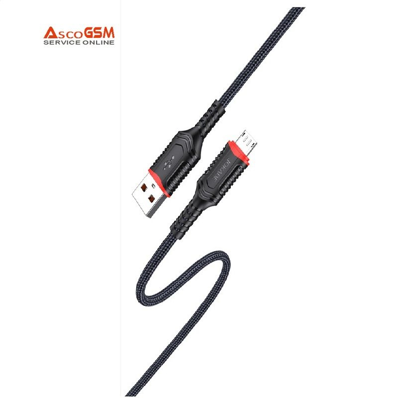 Cablu date, Panzat, Jokade, JA019, 3.0A, USB-A la Micro USB, 1m, Alb, Negru, Albastru [5]