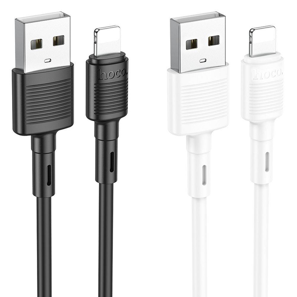 Cablu Date și Încărcare HOCO X83 USB-A la Lightning 2.4A, 1m – Alb [4]