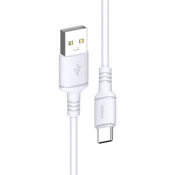 Cablu Date si Incarcare, Kakusiga, (KSC-419) - USB-A la USB-C, 18W, 2.4A, 1m, Alb, Negru [2]