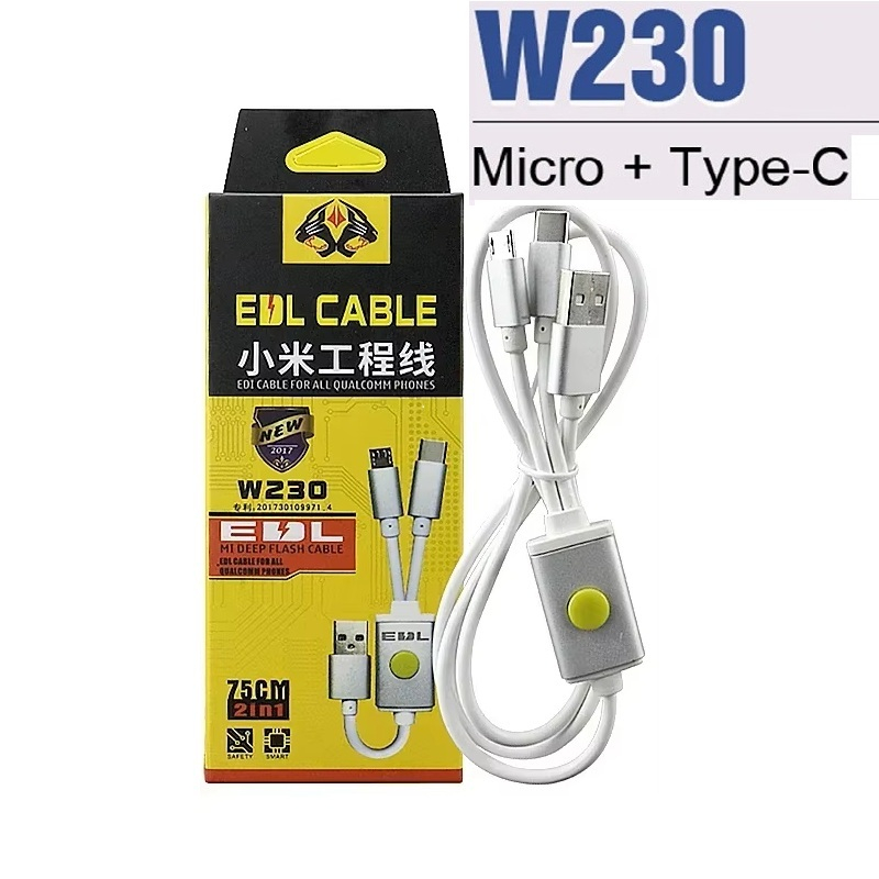 Cablu EDL OSS W230 Xiaomi, Micro & Type-C, Qualcomm, Mod 9008, Deep Flash [2]