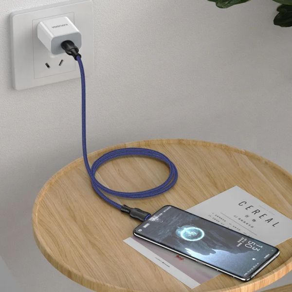 Cablul inteligent de date,material, Kakusiga KSC-807, Type-C la Type-C,60W, 1M [4]