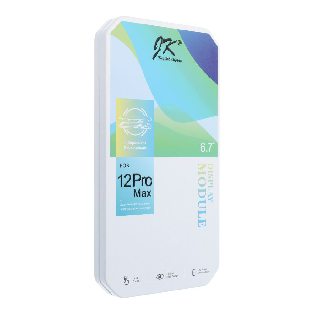 Display cu Touchscreen JK pentru Apple iPhone 12 Pro Max, cu Rama, Versiune LCD In-Cell, Negru [1]
