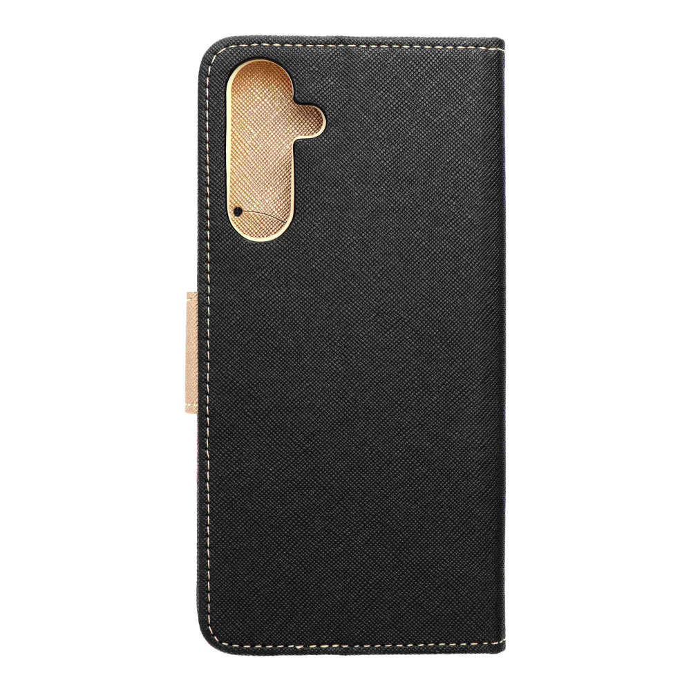 Husă Fancy Book pentru Samsung Galaxy A16 – Protecție Completă, Închidere Magnetică, Negru / Auriu [2]