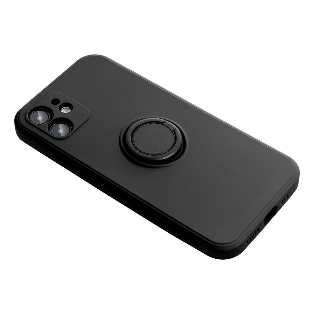 Husă Silicone Ring pentru Samsung Galaxy S24 FE – Suport Inel Rotativ, Protecție Anti-Șoc, Negru [4]