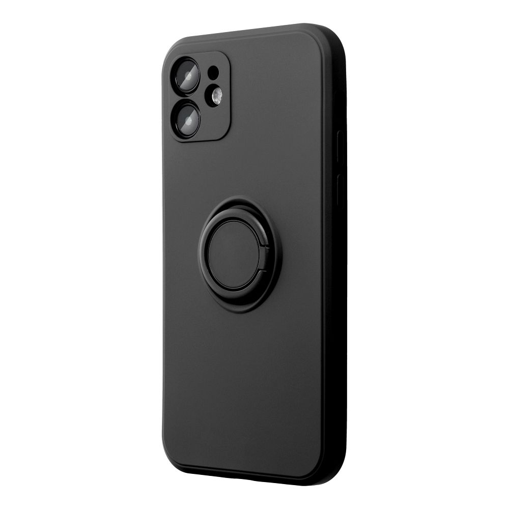 Husă Silicone Ring pentru Samsung Galaxy S24 FE – Suport Inel Rotativ, Protecție Anti-Șoc, Negru [6]