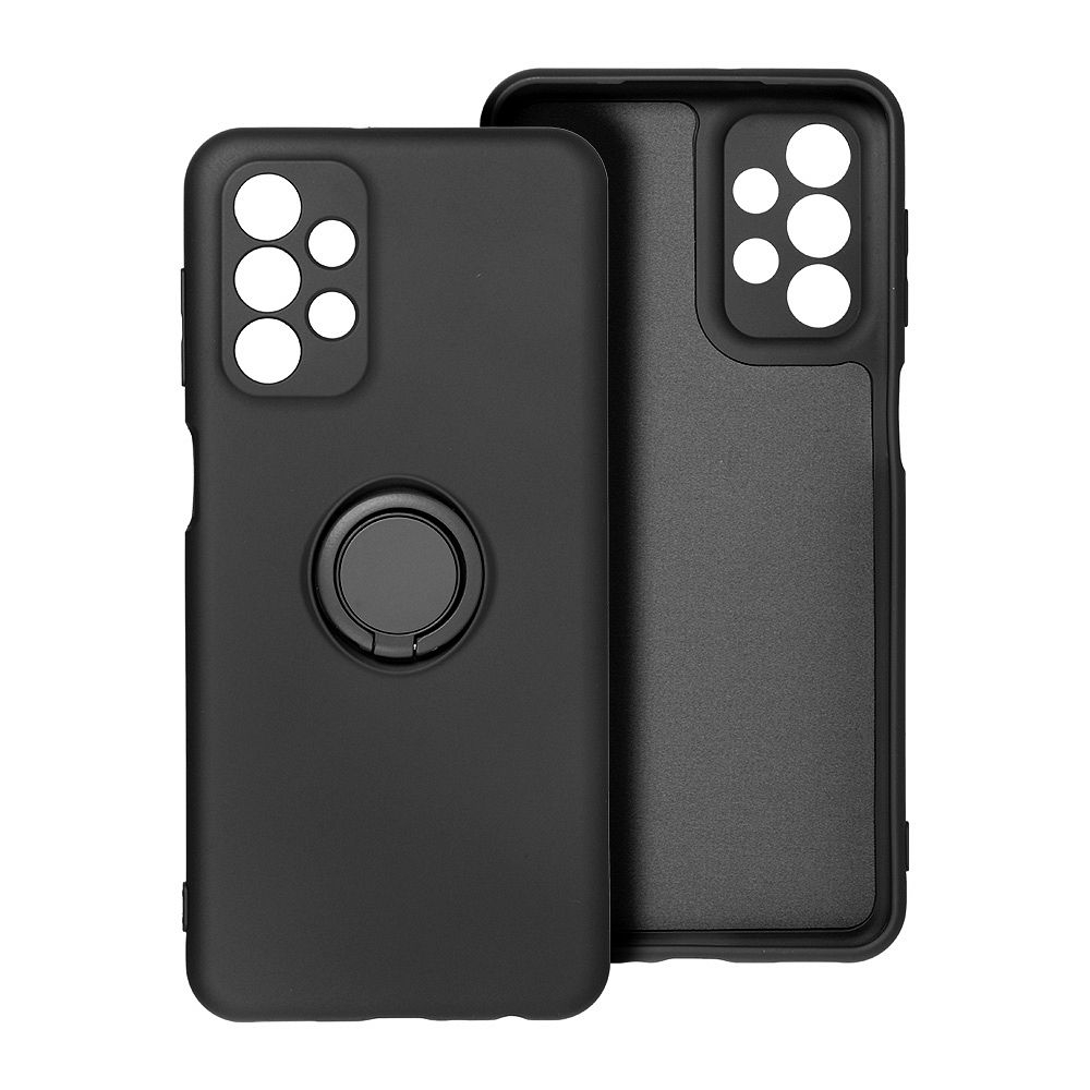 Husă Silicone Ring pentru Samsung Galaxy S24 FE – Suport Inel Rotativ, Protecție Anti-Șoc, Negru [3]