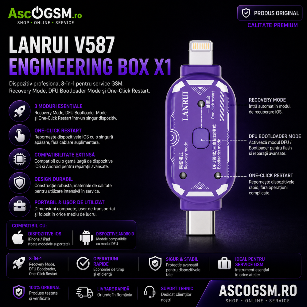 Lanrui V587 Engineering Box – DFU & Recovery Tool pentru iPhone și Samsung [6]