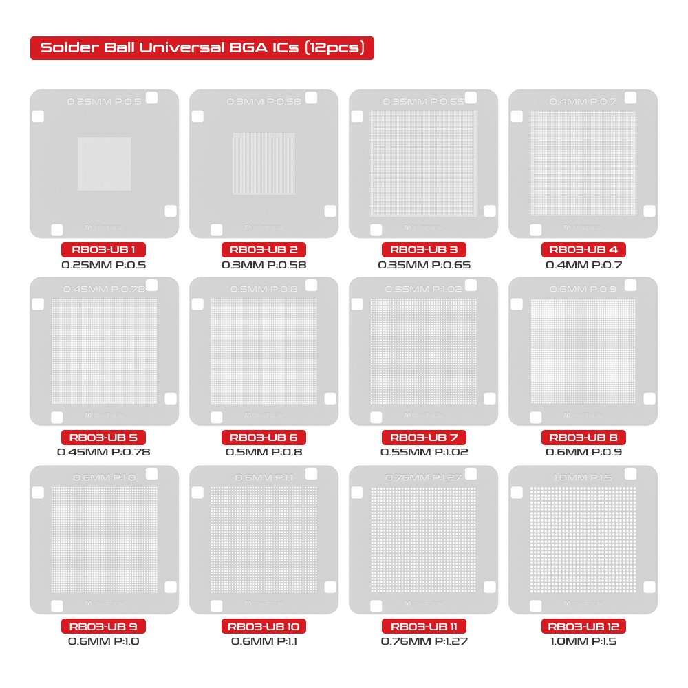 Martview RB-03 – Suport universal BGA reballing cu poziționare automată (Holder & Template) [11]
