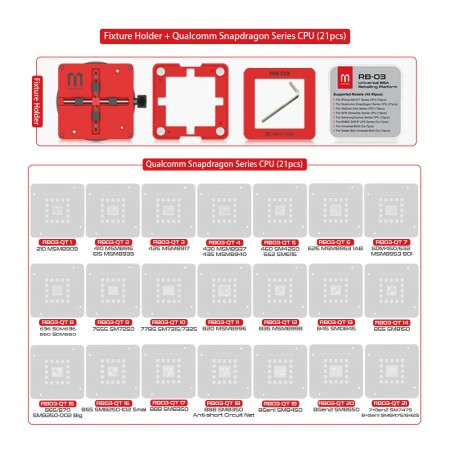 Martview RB-03 – Suport universal BGA reballing cu poziționare automată (Holder & Template) [10]