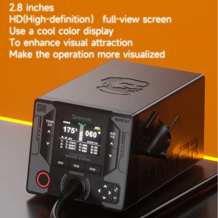 Mechanic AIRNOVA 1200W – Stație Rework cu Control Inteligent al Temperaturii și Display Curbat IPS [3]