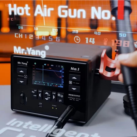 YCS Mr.Yang No.1 – Stație  Rework 1400W cu Control Inteligent al Temperaturii și Display Digital Curbat [8]