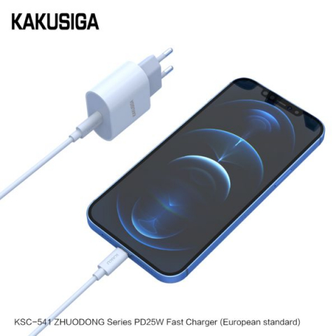 Încărcător Rețea KAKUSIGA KSC-541 – PD 25W, USB Type-C, Fast Charge, EU Plug, Alb [4]