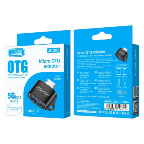 Adaptor Jokade - JC003 converter, Micro USB OTG Black [1]