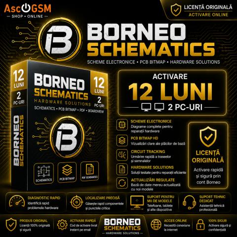Borneo Schematics - Borneo Schematics – Activare Software Scheme Electronice, PCB Bitmap și Hardware Solutions pentru Service GSM