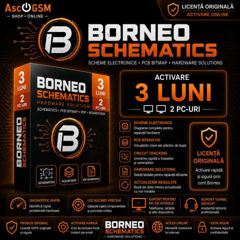 Borneo Schematics - Borneo Schematics – Activare Software Scheme Electronice, PCB Bitmap și Hardware Solutions pentru Service GSM