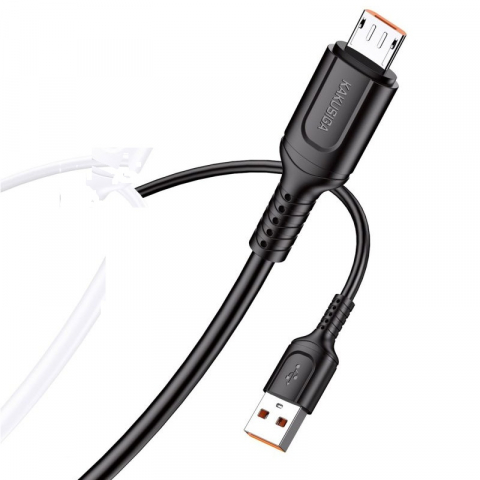 Cabluri Micro Usb - Cablu date, Kakusiga KSC-805, 3A, USB-A la Micro-USB, 1 M, Alb, Negru