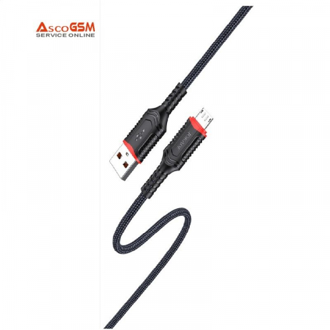 Cablu date, Panzat, Jokade, JA019, 3.0A, USB-A la Micro USB, 1m, Alb, Negru, Albastru [4]