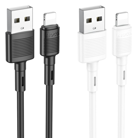 Cablu Date și Încărcare HOCO X83 USB-A la Lightning 2.4A, 1m – Alb [3]
