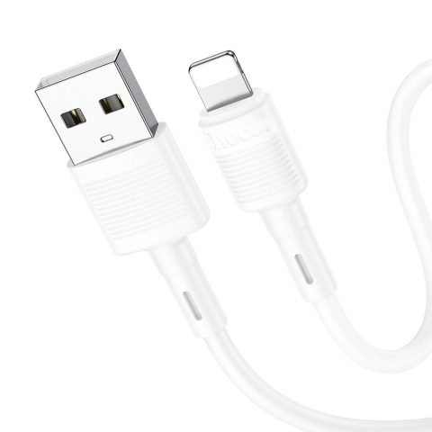 Accesorii Telefoane - Cablu Date și Încărcare HOCO X83 USB-A la Lightning 2.4A, 1m – Alb