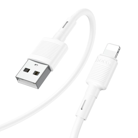 Cablu Date și Încărcare HOCO X83 USB-A la Lightning 2.4A, 1m – Alb [2]