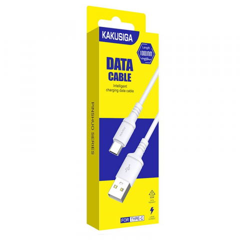 Accesorii Telefoane & Tablete - Cablu Date si Incarcare, Kakusiga, (KSC-419) - USB-A la USB-C, 18W, 2.4A, 1m, Alb, Negru