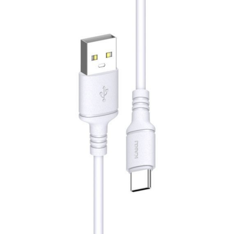 Cablu Date si Incarcare, Kakusiga, (KSC-419) - USB-A la USB-C, 18W, 2.4A, 1m, Alb, Negru [1]