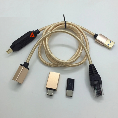 Cablu UMF Pro Gold – Multi-Functional Boot Cable | All-in-One | RJ45 | Micro USB | Type-C [2]