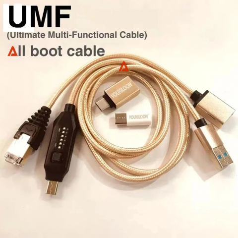 Cabluri EDL TP - Cablu UMF Pro Gold – Multi-Functional Boot Cable | All-in-One | RJ45 | Micro USB | Type-C